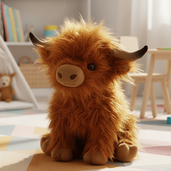 VACHE DES HAUTES TERRES DOUCE – Peluche douce pour les amis des câlins
