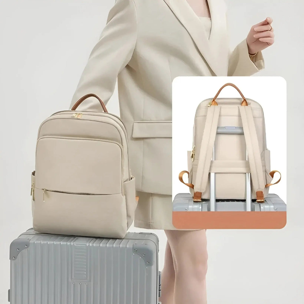 Mochila para Damas LivaSmart Urban | Impermeable y Ligera | Para Laptop y Uso Diario | 28×12×38 cm