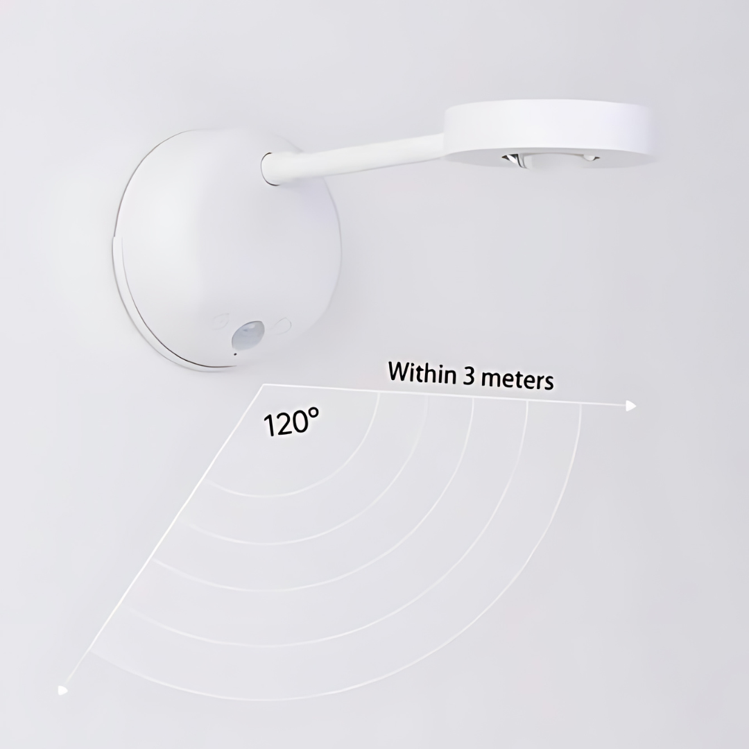 Skanto | Spark360 – Proyector LED inalámbrico con sensor de movimiento y soporte ajustable 360°