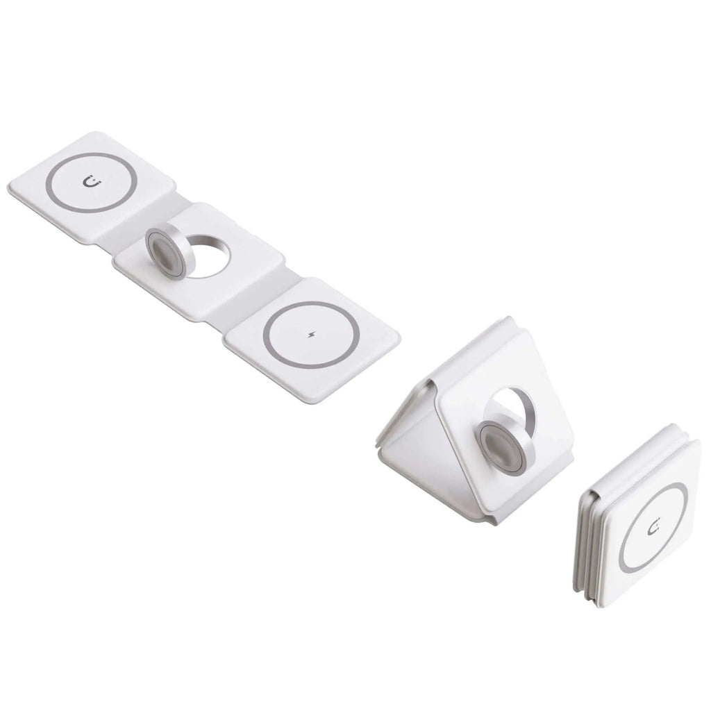 Cargador Inalámbrico Plegable 3 en 1 para Dispositivos Apple