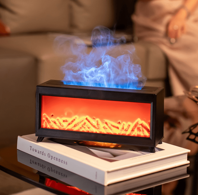 IGNIVA Difusor de Aromas Humidificador LED Efectos de Llama Control de Tiempo Inteligente