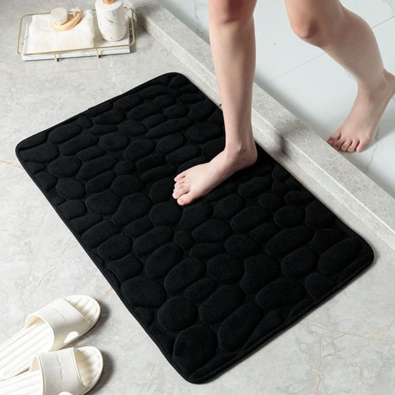Alfombrilla de Baño de Espuma Viscoelástica con Diseño de Piedras