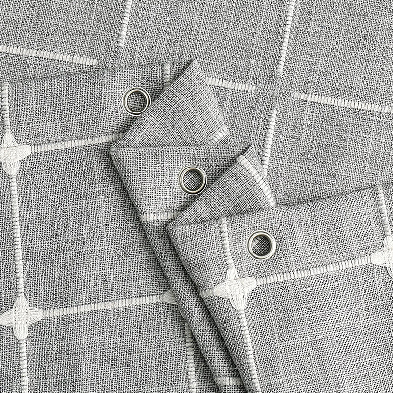Cortina de Ducha Impermeable de Lino Estilo Granja Bohemio