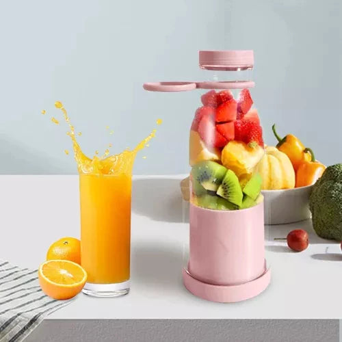 Mezclador de Smoothies Compacto y Portátil con Contenedor de Frutas y Tapa para Beber