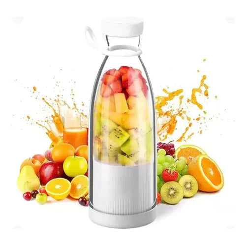 Mezclador de Smoothies Compacto y Portátil con Contenedor de Frutas y Tapa para Beber