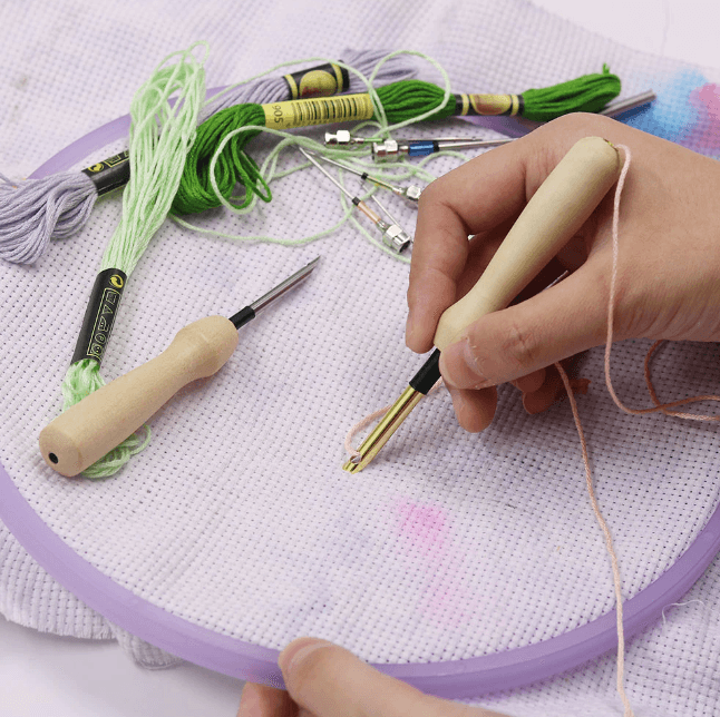 Juego de Agujas de Bordado para Obras de Arte Simples y Bellas