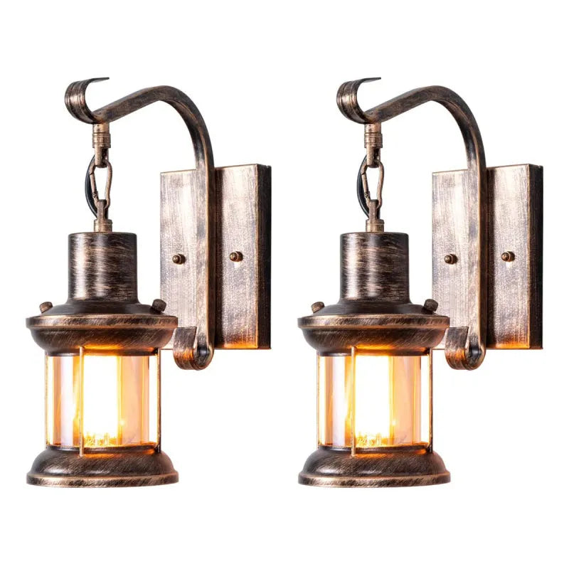 Aplique de Pared Industrial Vintage, Bronce