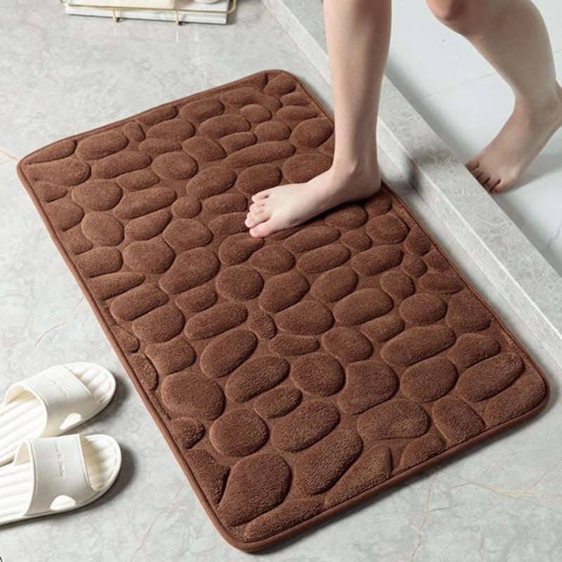 Alfombrilla de Baño de Espuma Viscoelástica con Diseño de Piedras