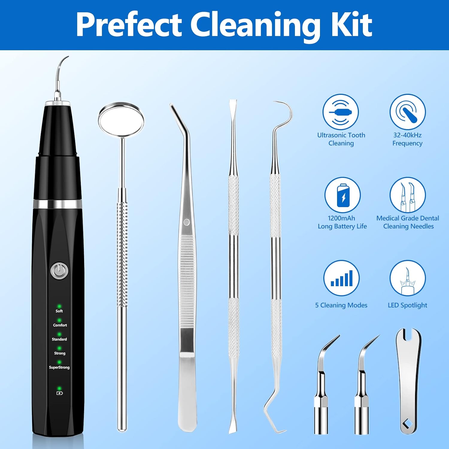 Kit de Limpieza Dental Ultrasónico para Mascotas BuddyCare Kalsten