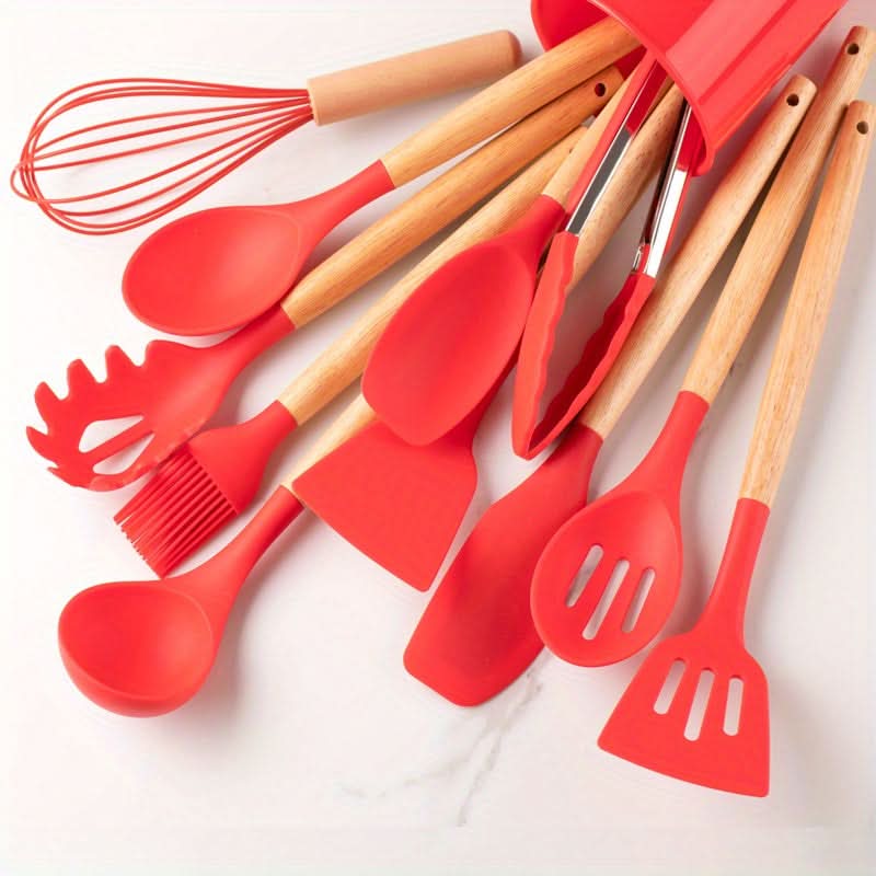 SILICOWARE – Juego de Utensilios de Cocina de Silicona de 12 Piezas | Resistente al Calor y Apto para Lavavajillas