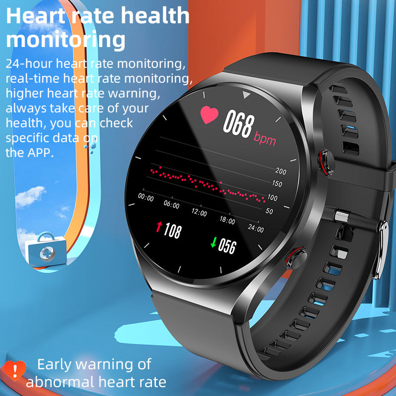 Lisslune | Control de Azúcar en Sangre con un Solo Clic | Glucosa en Sangre, Presión Arterial, ECG | Monitor de Frecuencia Cardíaca HRV, Reloj Inteligente de Salud