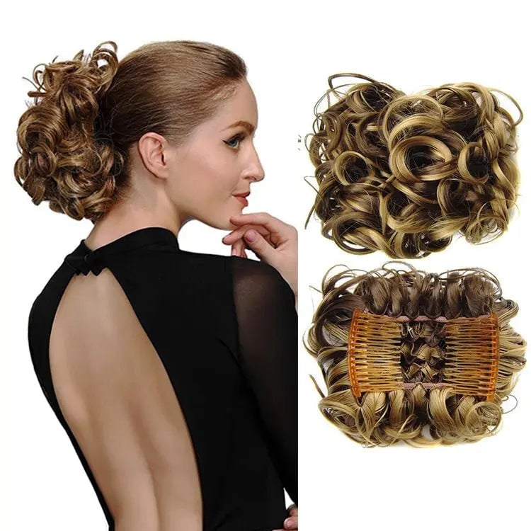 GlamBun™ – Moño desordenado con rizos | 1+1 GRATIS