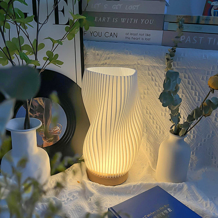 Lámpara Nocturna Decorativa de Madera 3D