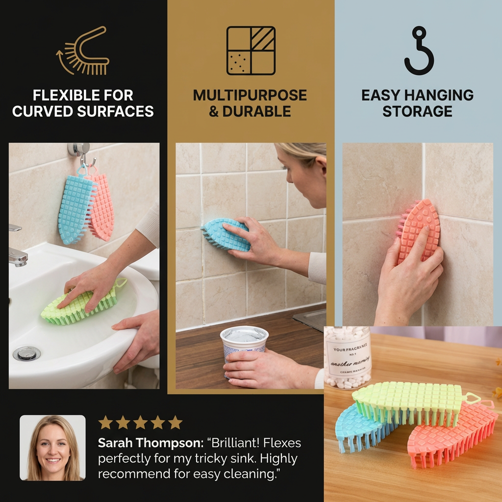 BrillixPro 5 Piezas — Cepillo de Limpieza Flexible | 50% DESCUENTO