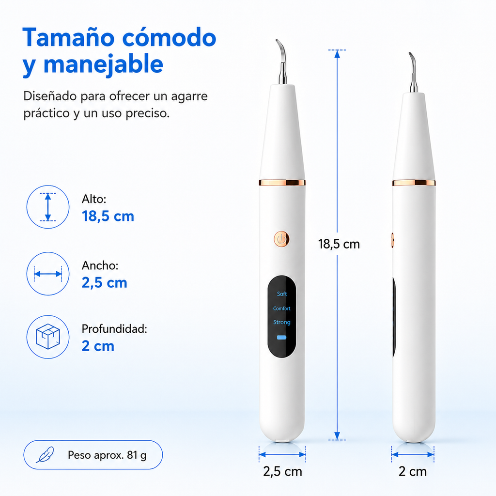 Removedor de Sarro Ultrasónico Eléctrico Limpiador de Sarro Dental