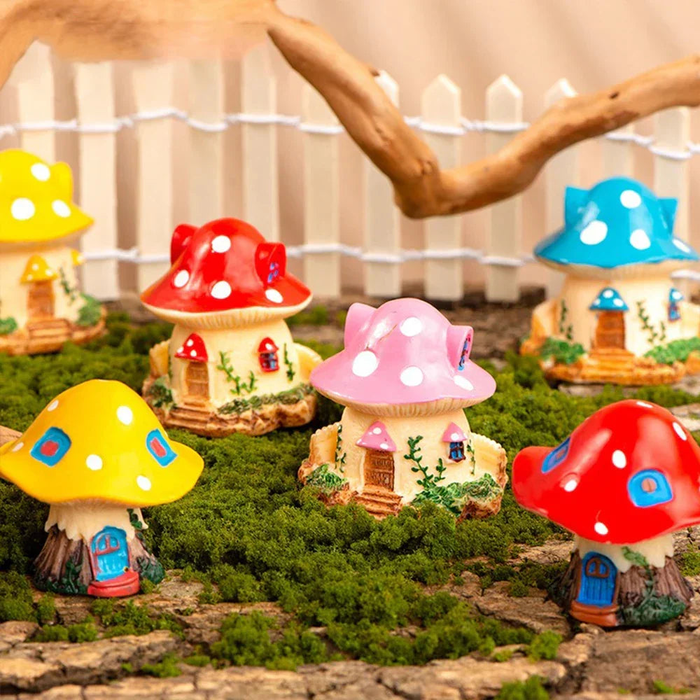 Adornos de Jardín de Resina en Diseño de Hongo