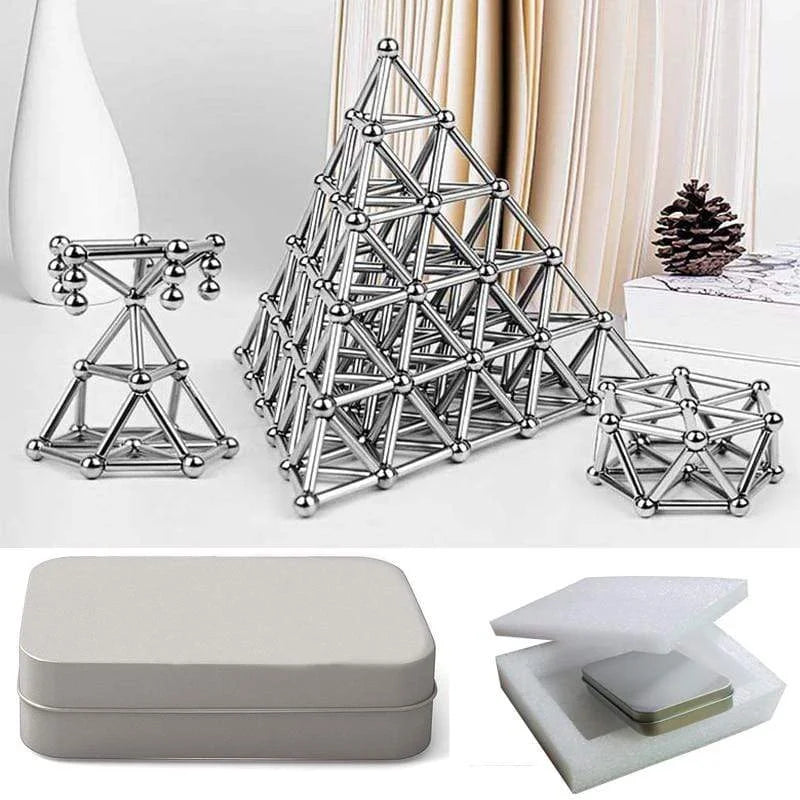 Set de Juguetes Magnéticos de Construcción con Barras y Bolas