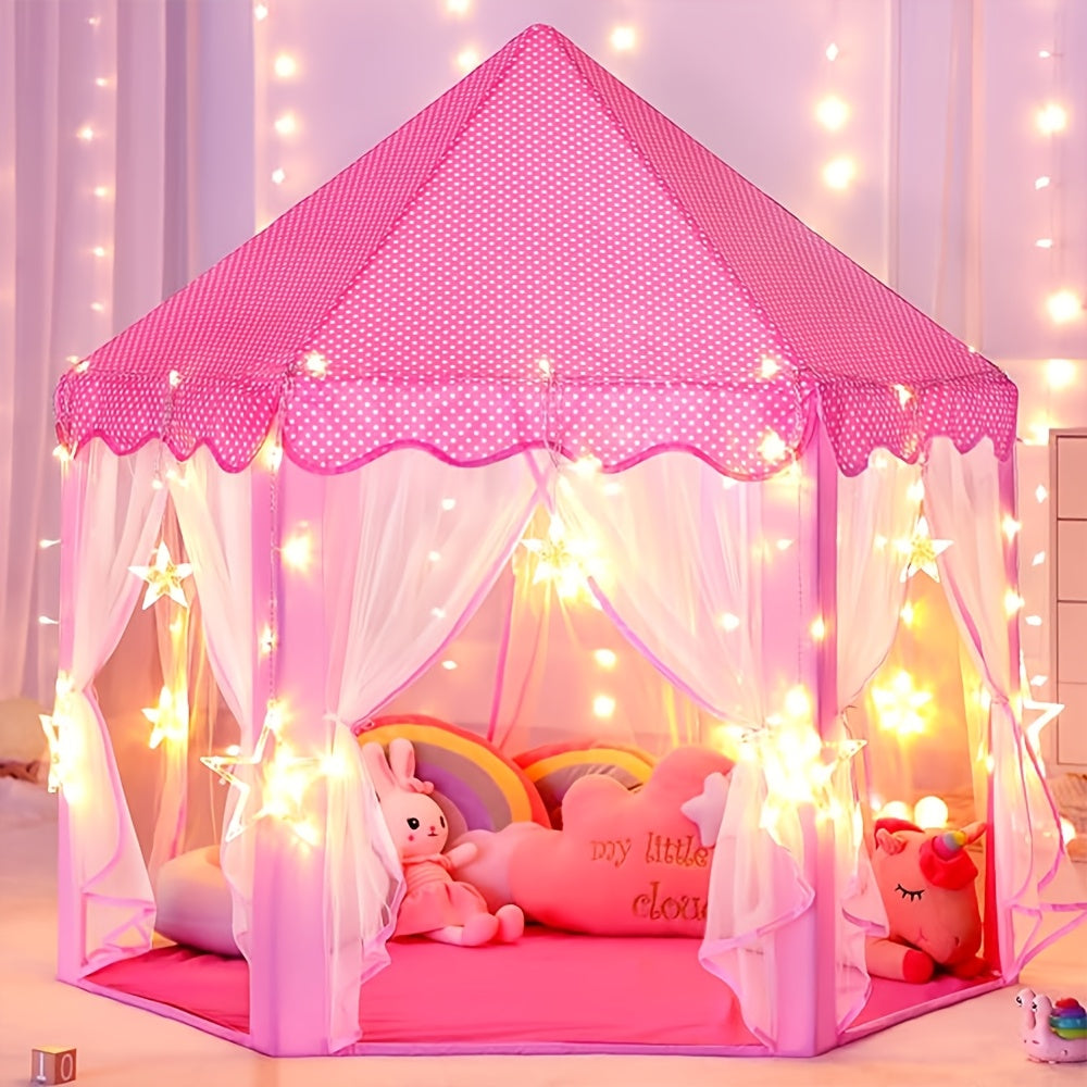 Tienda de Juegos de Princesa con Iluminación Estelar – Perfecta para Jugar Dentro o Fuera