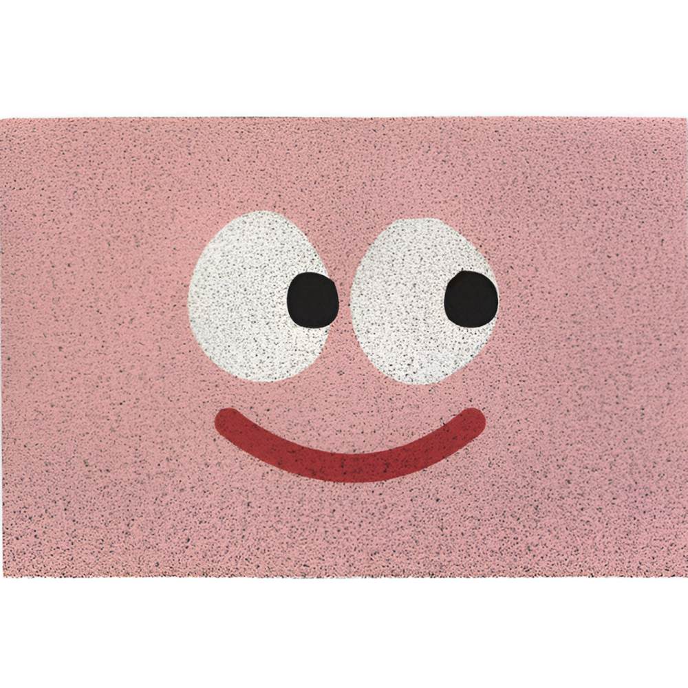 Alfombra de Entrada de PVC Antideslizante con Cara de Smiley