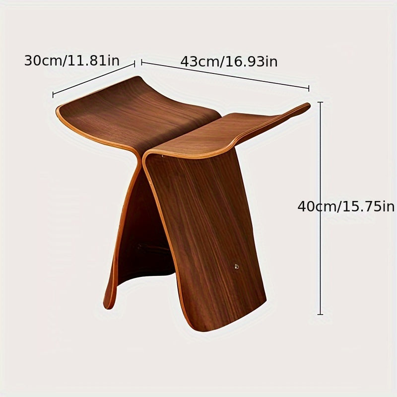 Elegante Taburete Mariposa – Diseño Atemporal para Sala de Estar y Entrada