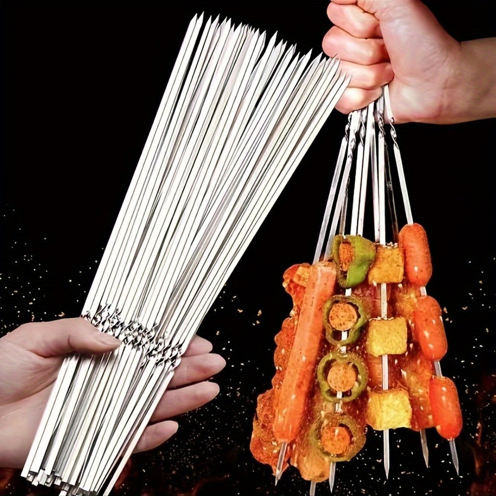 SKEWERTUBE – Juego de Pinchos de Acero Inoxidable para BBQ con Tubo de Almacenamiento