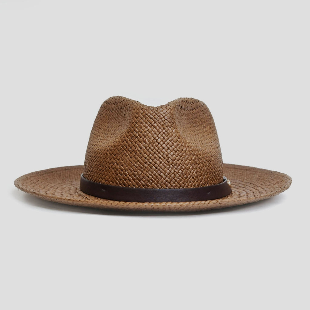 Sombrero Fedora de Paja Minimalista Moderno – Café | Bowlift