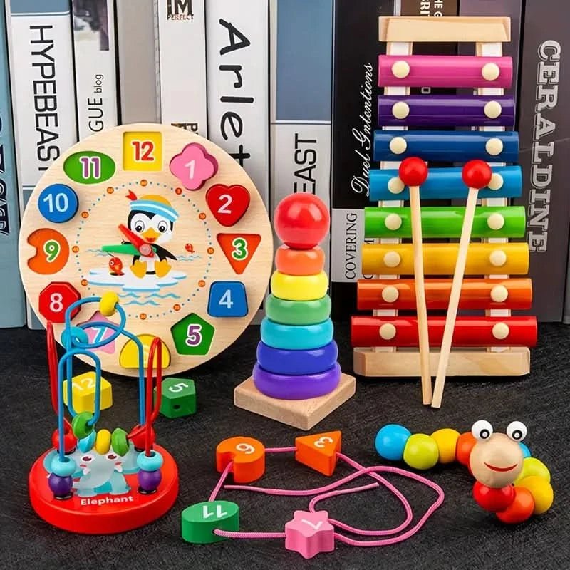 EDUQUEST 5-en-1 Ensemble Montessori – Apprentissage créatif pour les bébés à partir de 6 mois