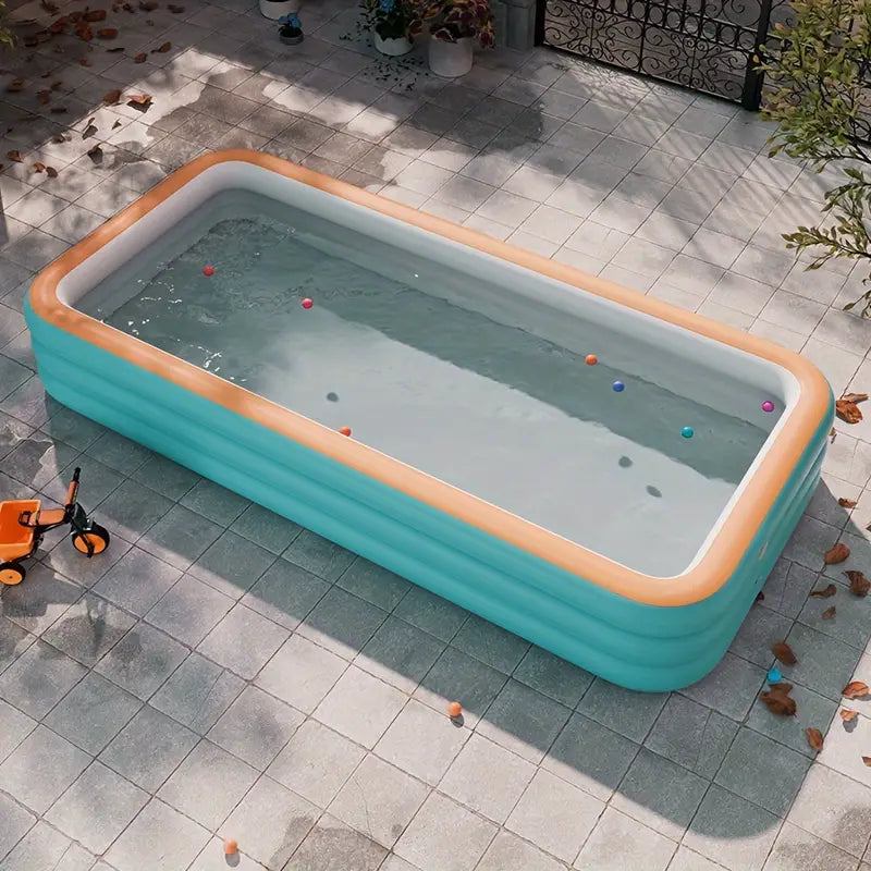 Amplia Piscina Inflable Familiar para Jardín y Refrescante en Verano