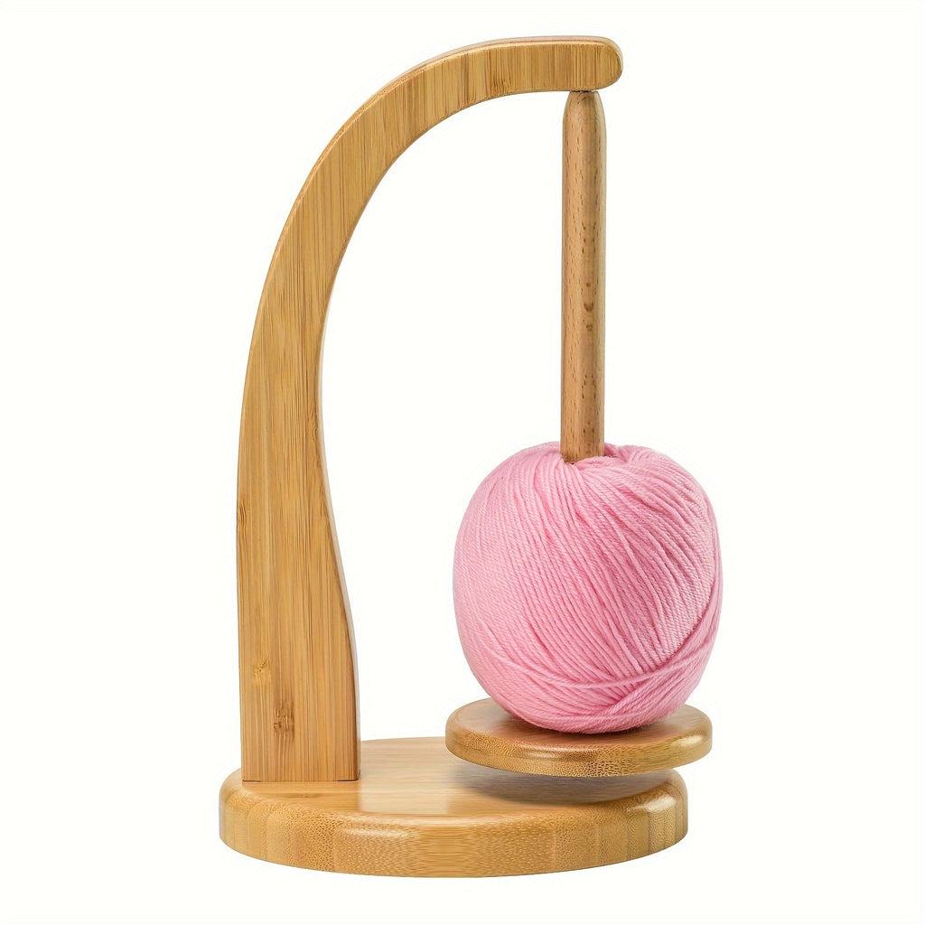 Soporte para Hilo de Bambú – Práctico Organizador para Proyectos de Tejido y Ganchillo