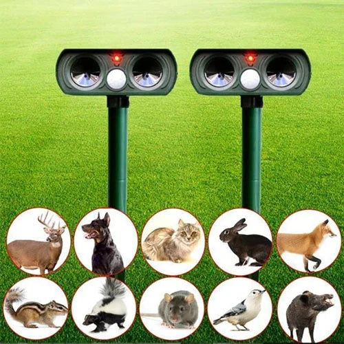 Repelente Solar de Animales – Ultrasonido con Sensor de Movimiento Infrarrojo, resistente a la intemperie