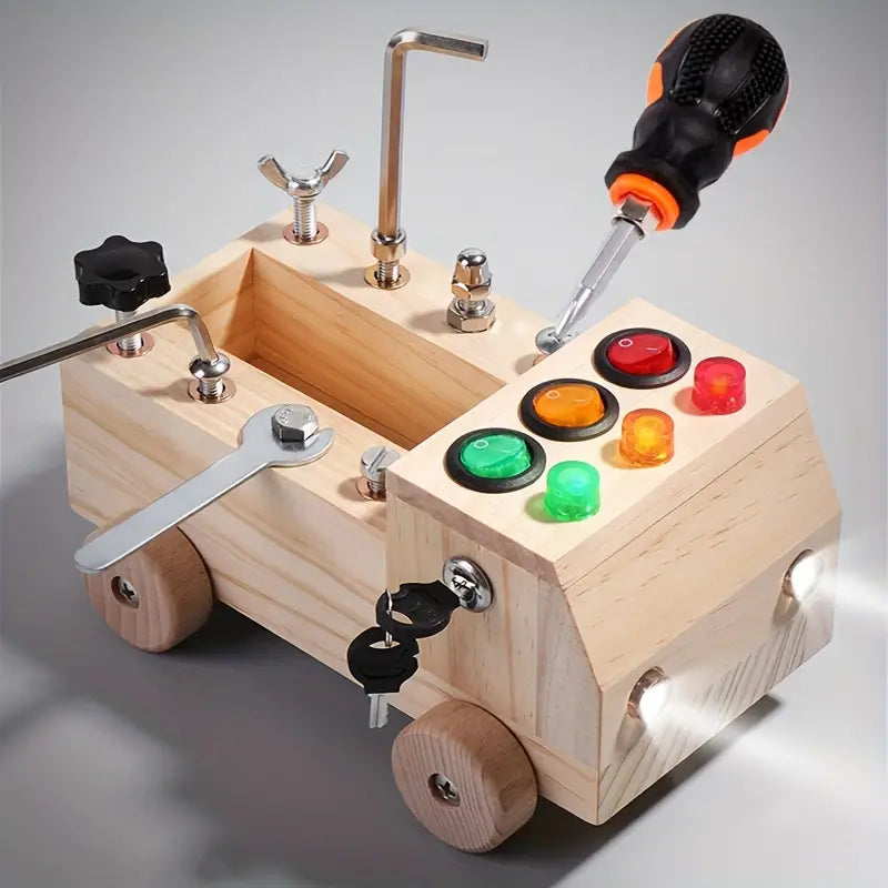 Tablero Montessori con 6 LED y 8 Tornillos de Montaje Set