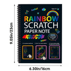ColorSpark – Papel de rayas arcoíris para raspar con lápiz de madera | 1+1 GRATIS