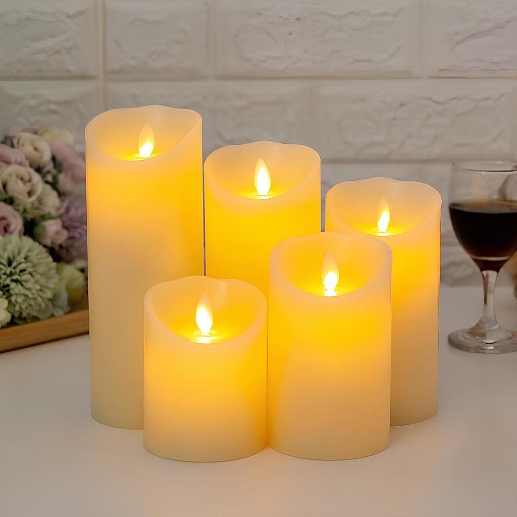 Velas LED LumiFlame | Efecto de cera parpadeante | Seguras y ahorradoras de energía | Diferentes tamaños y diseños