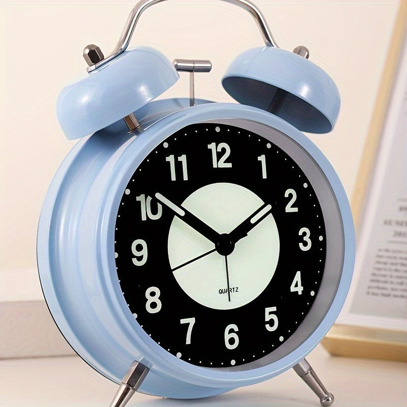 Skanto | LuminousTime - Reloj despertador de metal elegante con suave iluminación para mañanas y noches tranquilas
