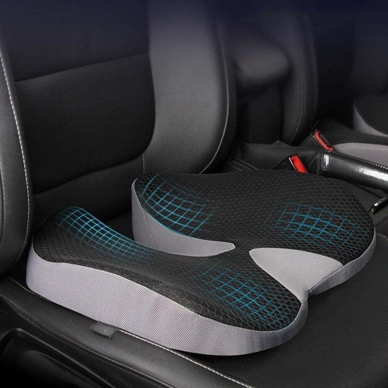Cojín de Asiento de Coche de Espuma Viscoelástica Suave y Ergonómica