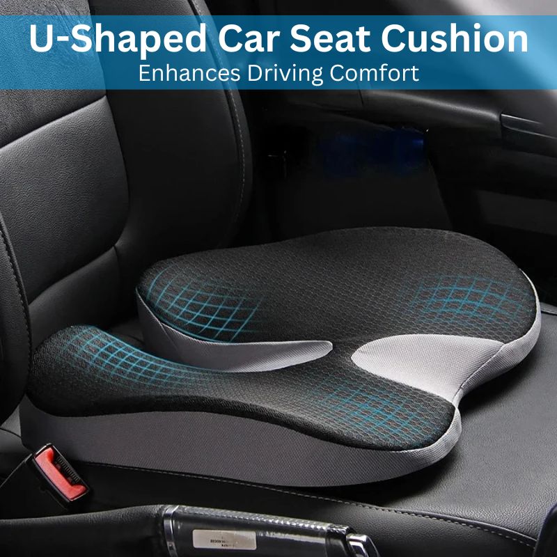 Cojín de Asiento de Coche de Espuma Viscoelástica Suave y Ergonómica