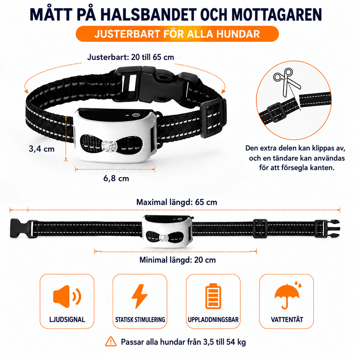 Collar de Entrenamiento y Cerca Inalámbrica 2-en-1 - Impermeable y Recargable
