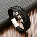 Pulsera de Cuero Trenzado Refinada - Para el Hombre Estiloso