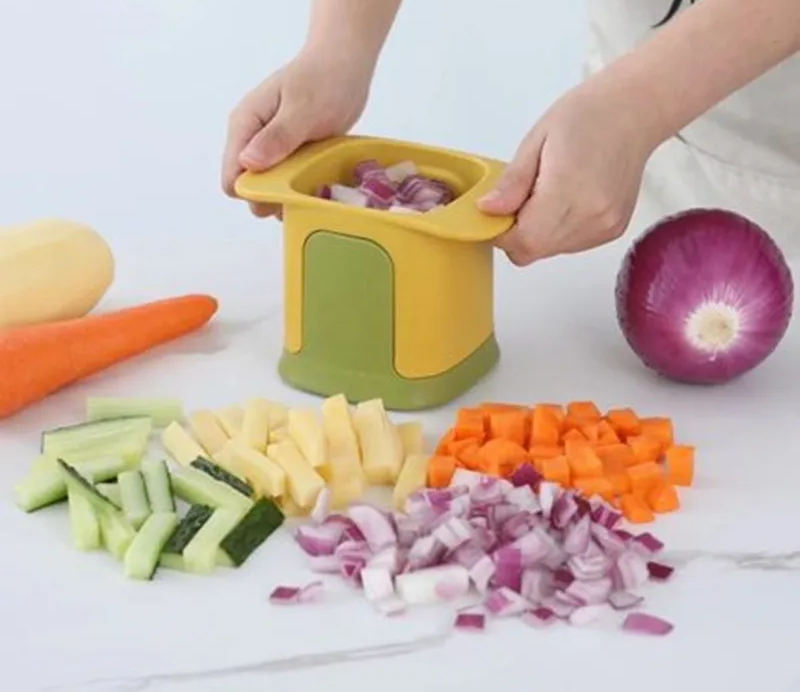 ChopMaster – Cortador de verduras multifuncional y cortador de papas fritas con mecanismo de presión manual | Brehn