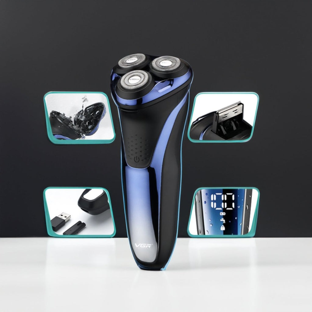 BowLift | Afeitadora Eléctrica Impermeable para Hombre | Cabezas Flexibles 3D, Carga Rápida y Ideal para el Aseo Diario