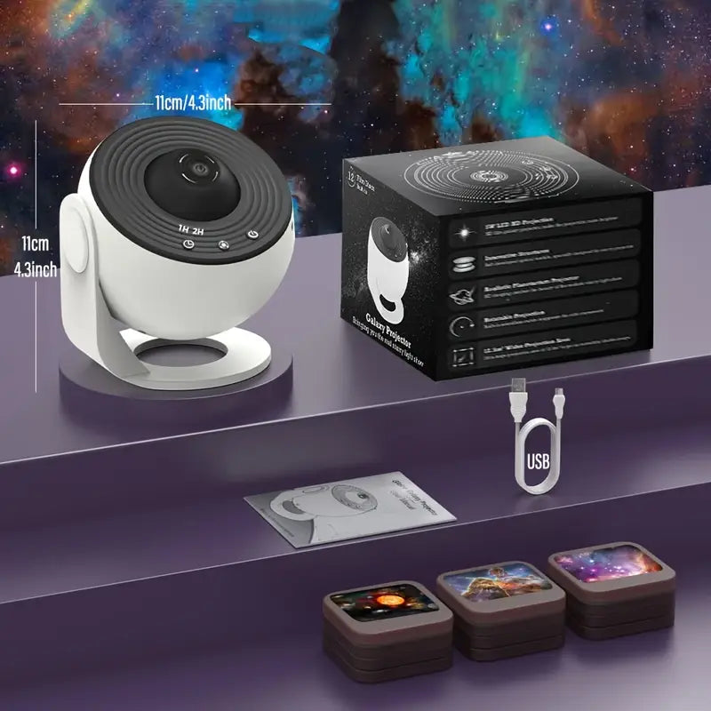 Skorter | Sueños Celestiales: Proyector de Galaxia Planetarium 360° - Cobertura Completa de la Habitación