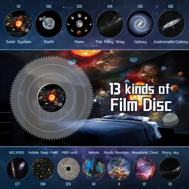 Skorter | Sueños Celestiales: Proyector de Galaxia Planetarium 360° - Cobertura Completa de la Habitación