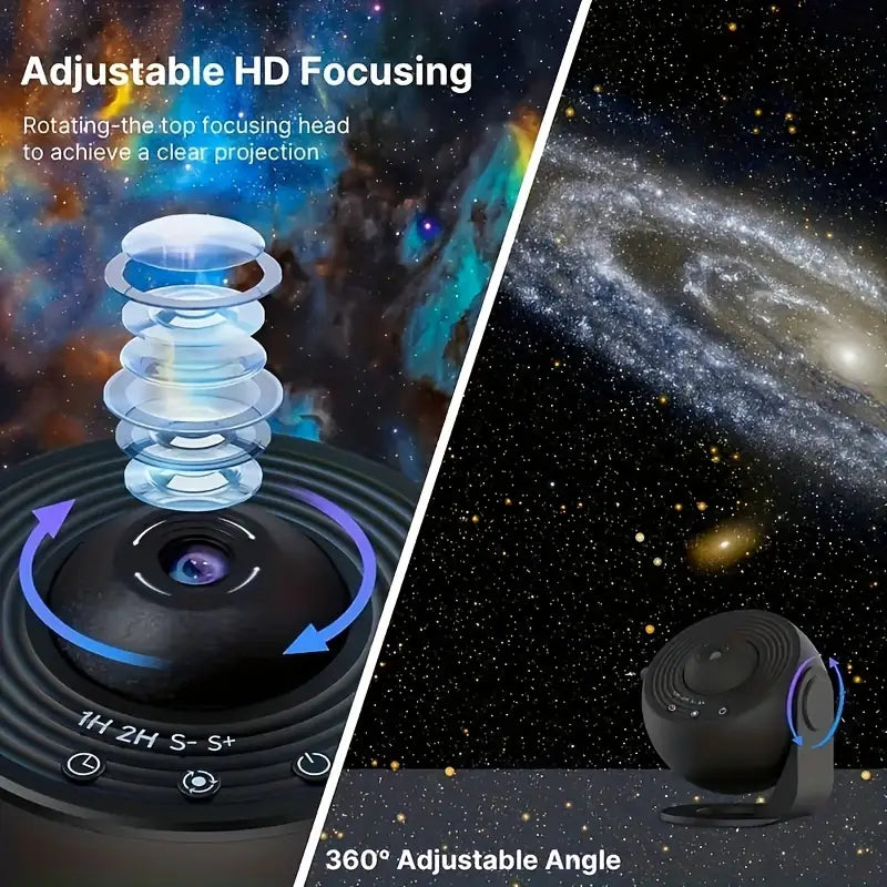 Skorter | Sueños Celestiales: Proyector de Galaxia Planetarium 360° - Cobertura Completa de la Habitación