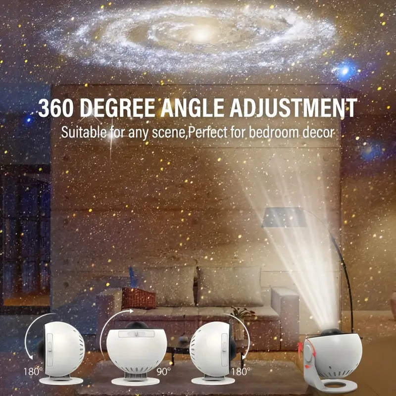 Skorter | Sueños Celestiales: Proyector de Galaxia Planetarium 360° - Cobertura Completa de la Habitación