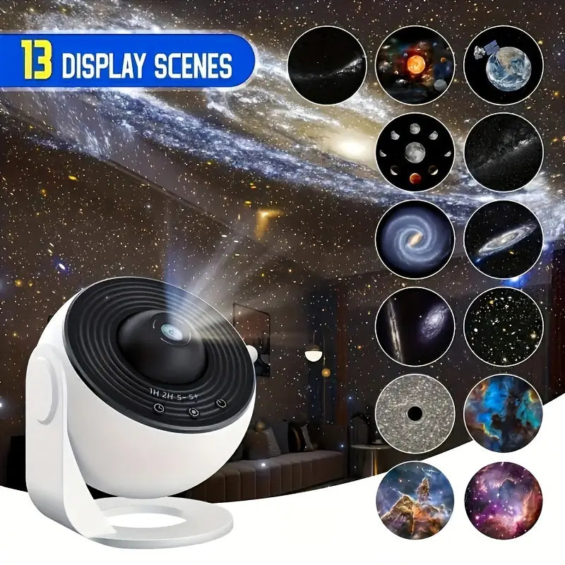 Skorter | Sueños Celestiales: Proyector de Galaxia Planetarium 360° - Cobertura Completa de la Habitación