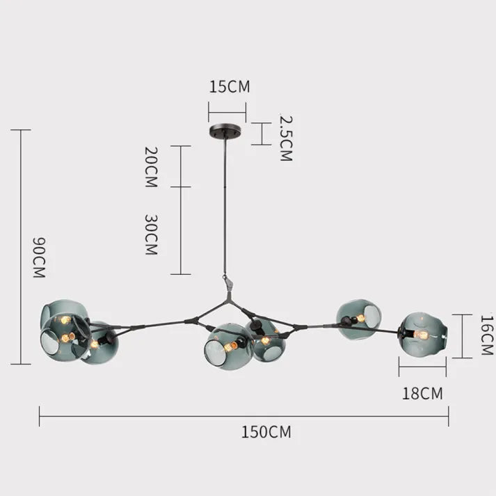 Lumivista | Lámpara colgante LED de vidrio moderna