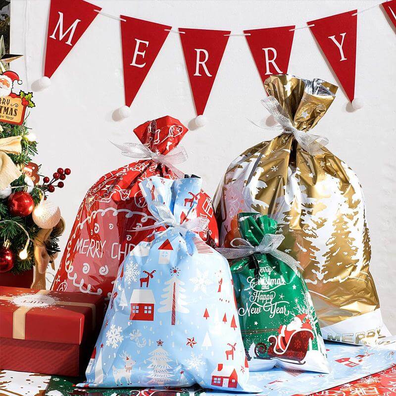 FestiveWrap - Bolsas de Regalo Festivas – ¡envuelve rápidamente sin tijeras ni cinta adhesiva | 50% DESCUENTO!