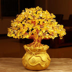 Árbol de Dinero de Citrino Adorno de Piedras Preciosas