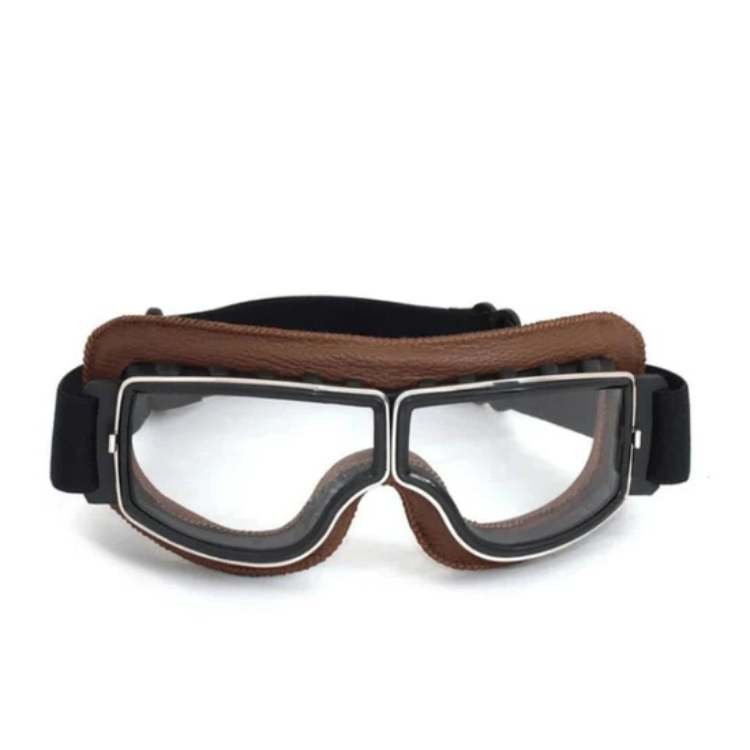 Gafas de Motocicleta Clásicas de Cuero Vintage
