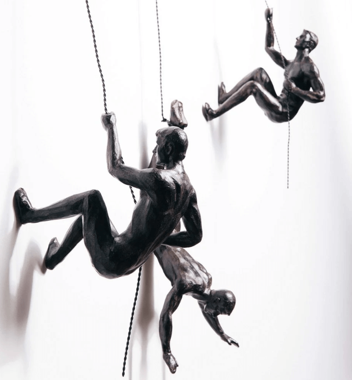 Kalsten | Escultura de pared ClimbArtis | Símbolo de fuerza y crecimiento | Hecho a mano de resina y alambre de hierro